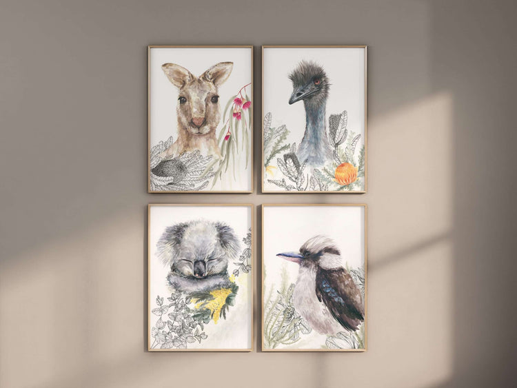Australian Native animal art collection
