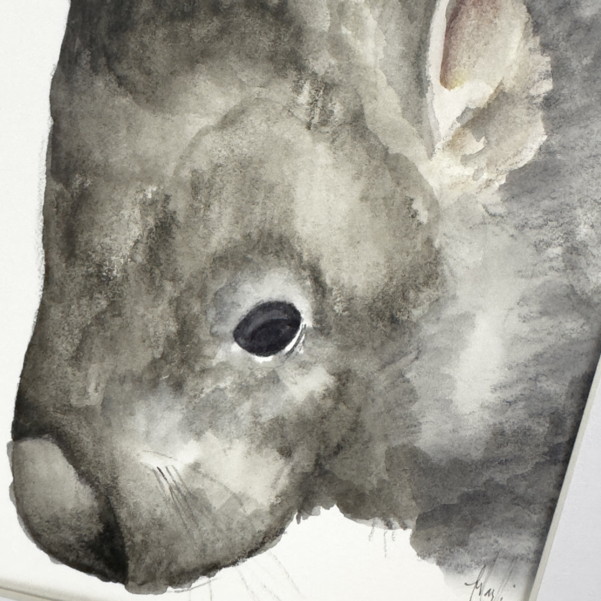 Christmas wombat original artwork