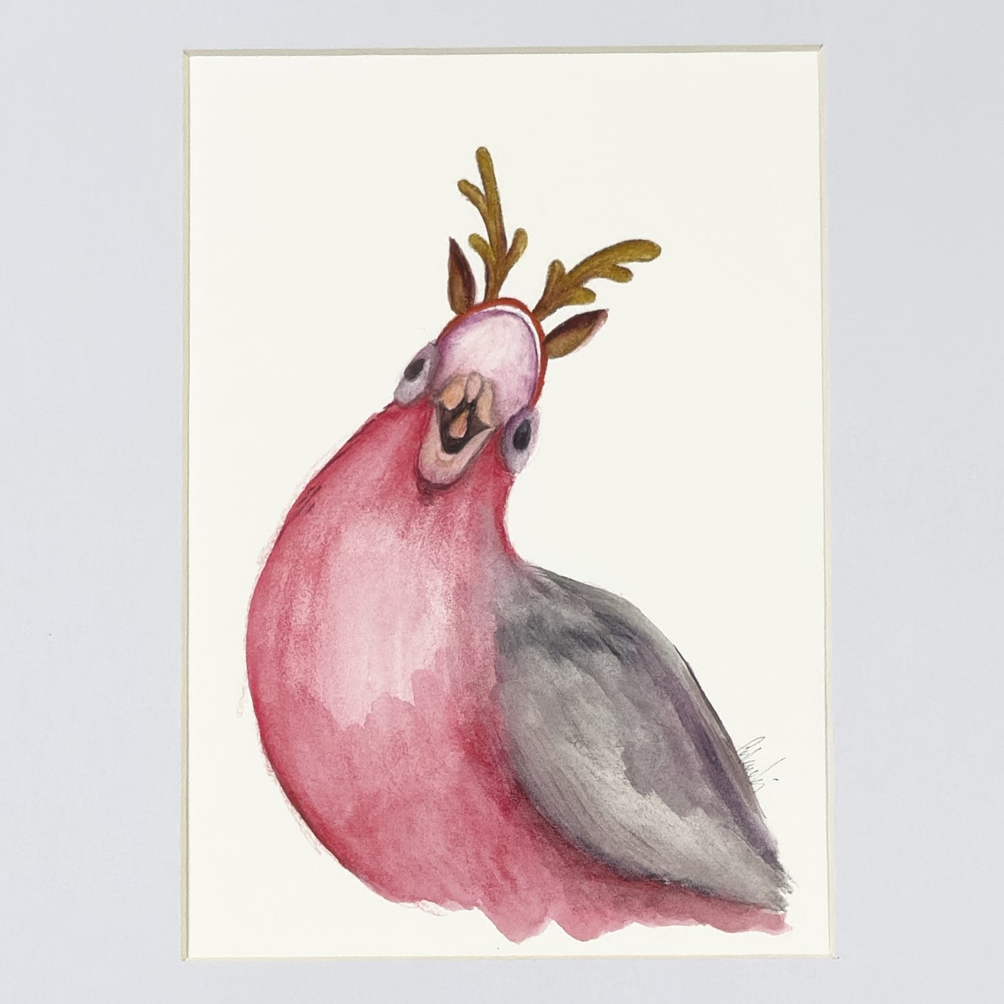 Christmas galah original artwork