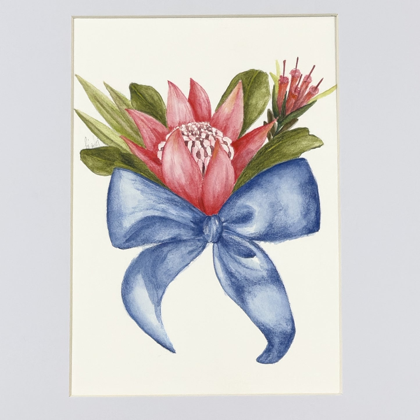 Blue Bows Original Artwork