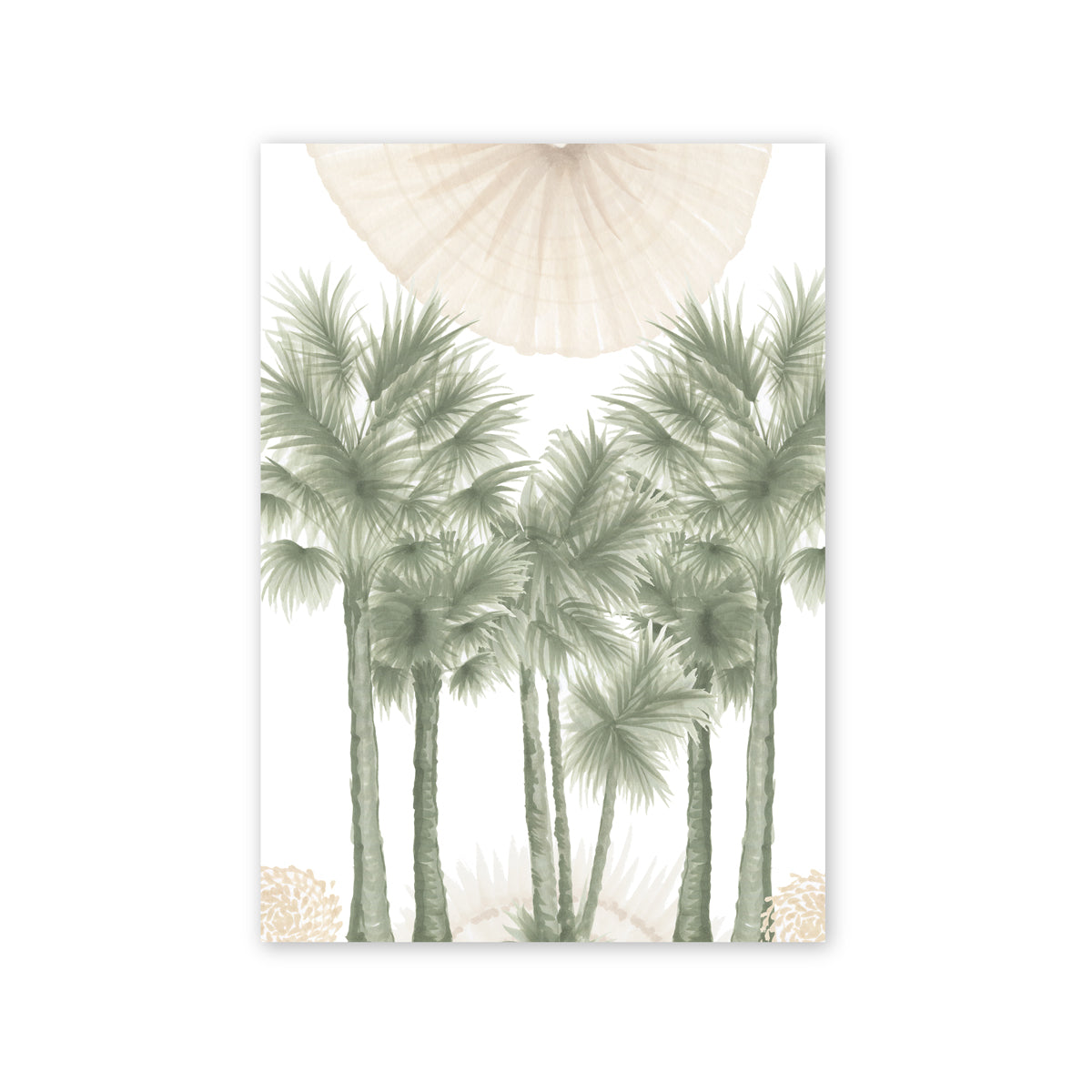 Cabbage Palms Everywhere | Australian Art Print | Native Coastal Beach Wall Art Artwork Frianki