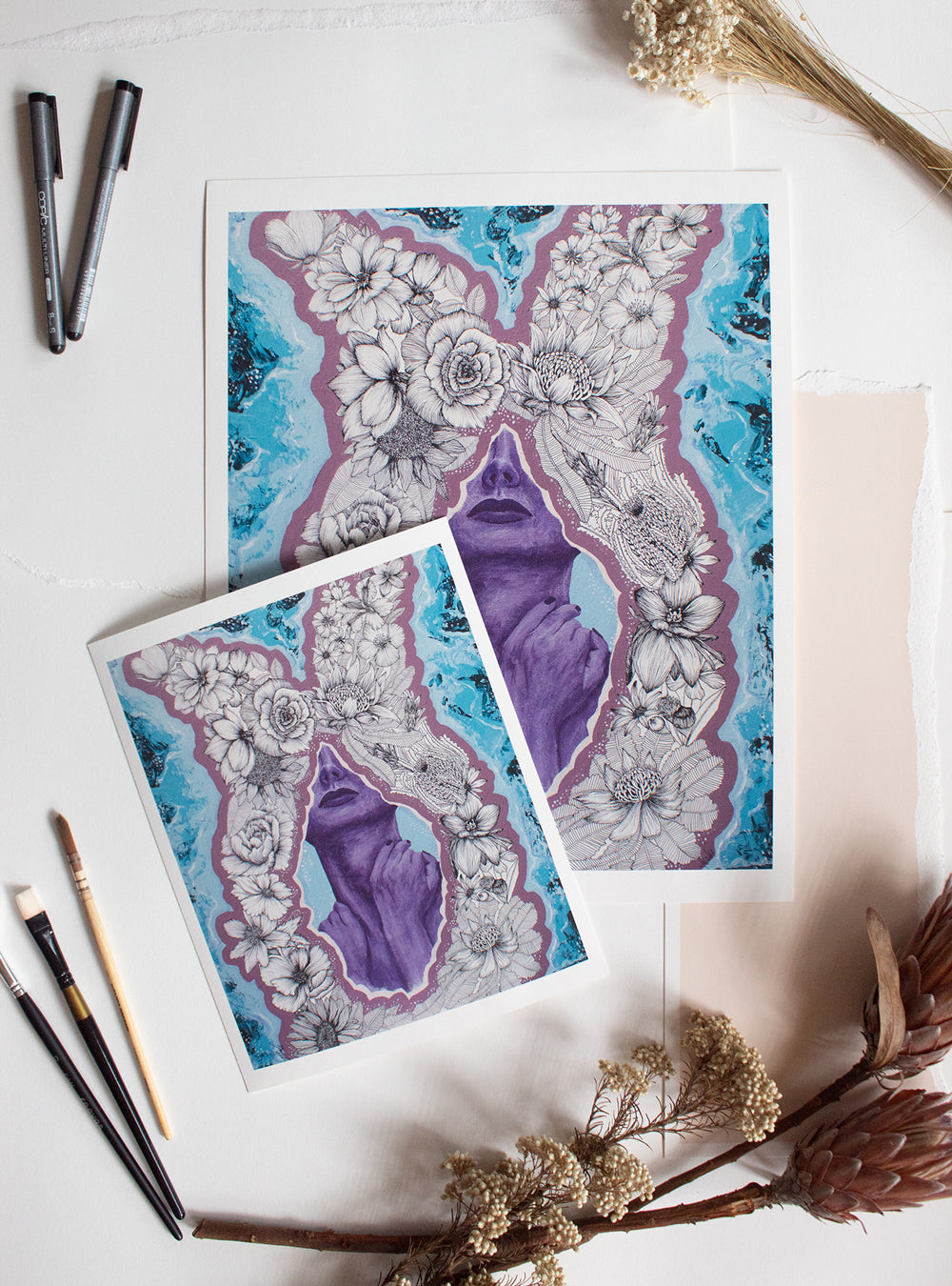 Duality | Fine Art Print | Mixed Media | Wall Art Artwork Frianki
