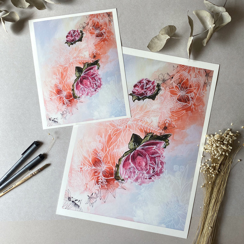 Heavenly III | Fine Art Print | Mixed Media | Wall Art Artwork Frianki