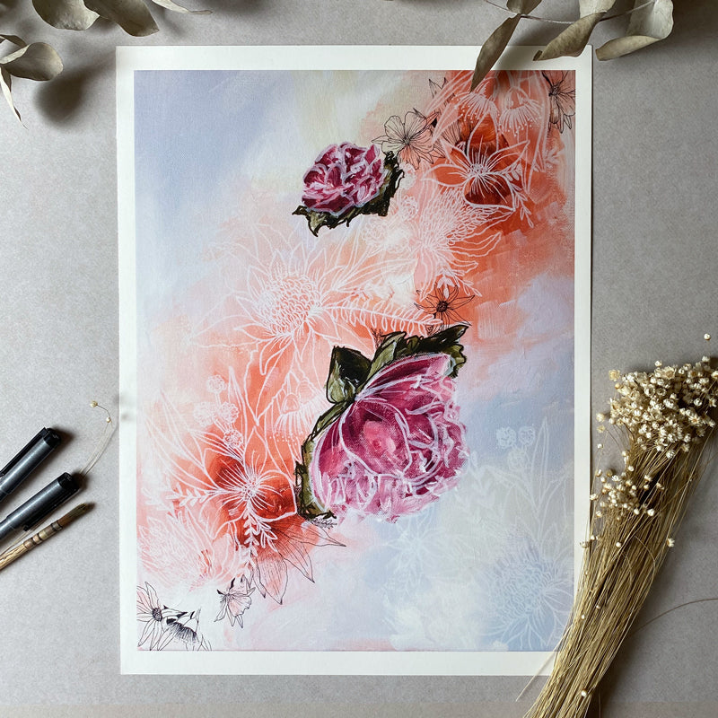 Heavenly III | Fine Art Print | Mixed Media | Wall Art Artwork Frianki