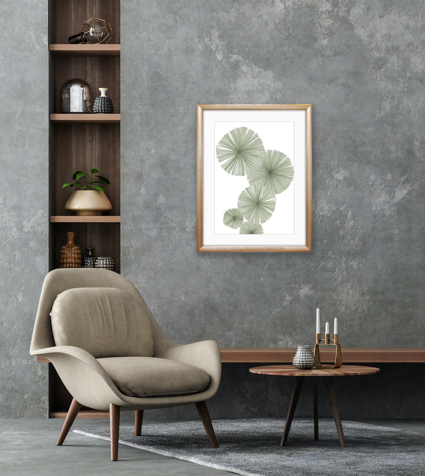 Fan Palms Alone | Native Boho Palm Wall Art