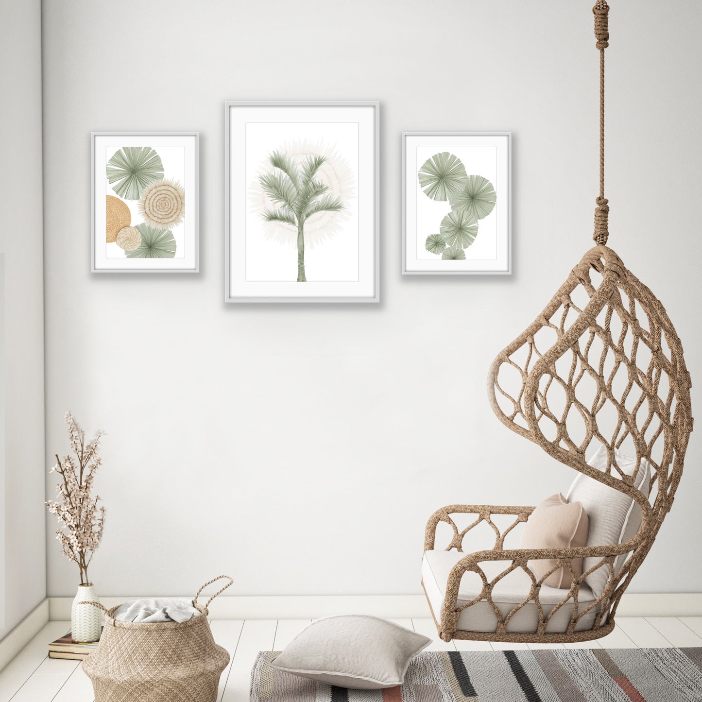 Fan Palms Alone | Native Boho Palm Wall Art