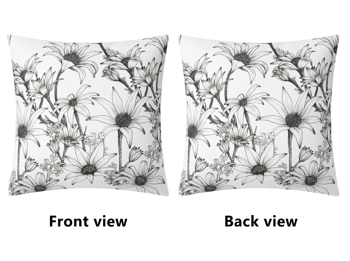 Linen Cushion | Flannel Flower Design