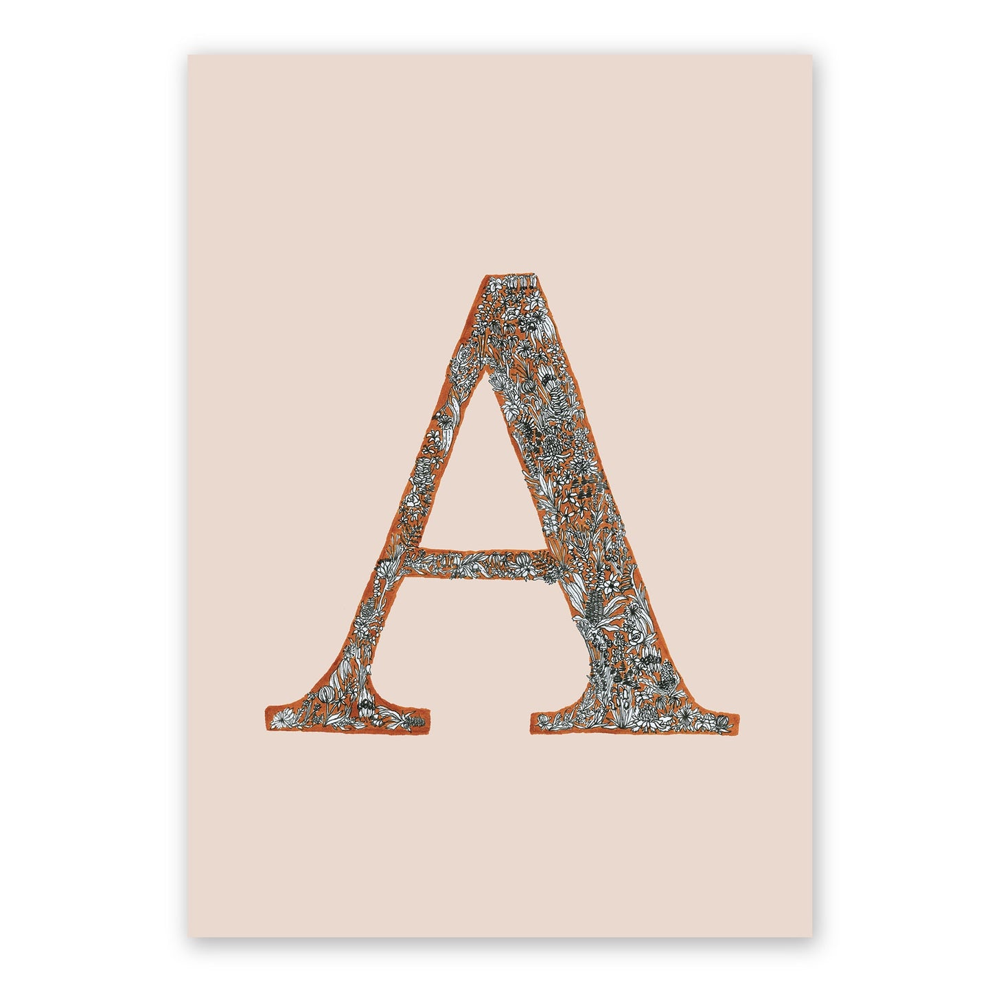 The Wildflower Letters (A3) | Australian Native Flora Wall Art Frianki