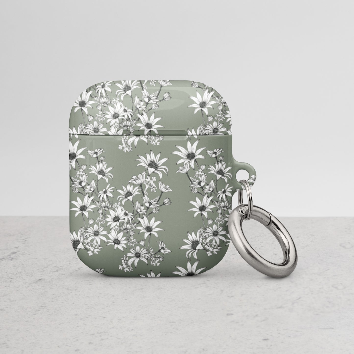 Case for AirPods® Flannel Flowers Dark Sage