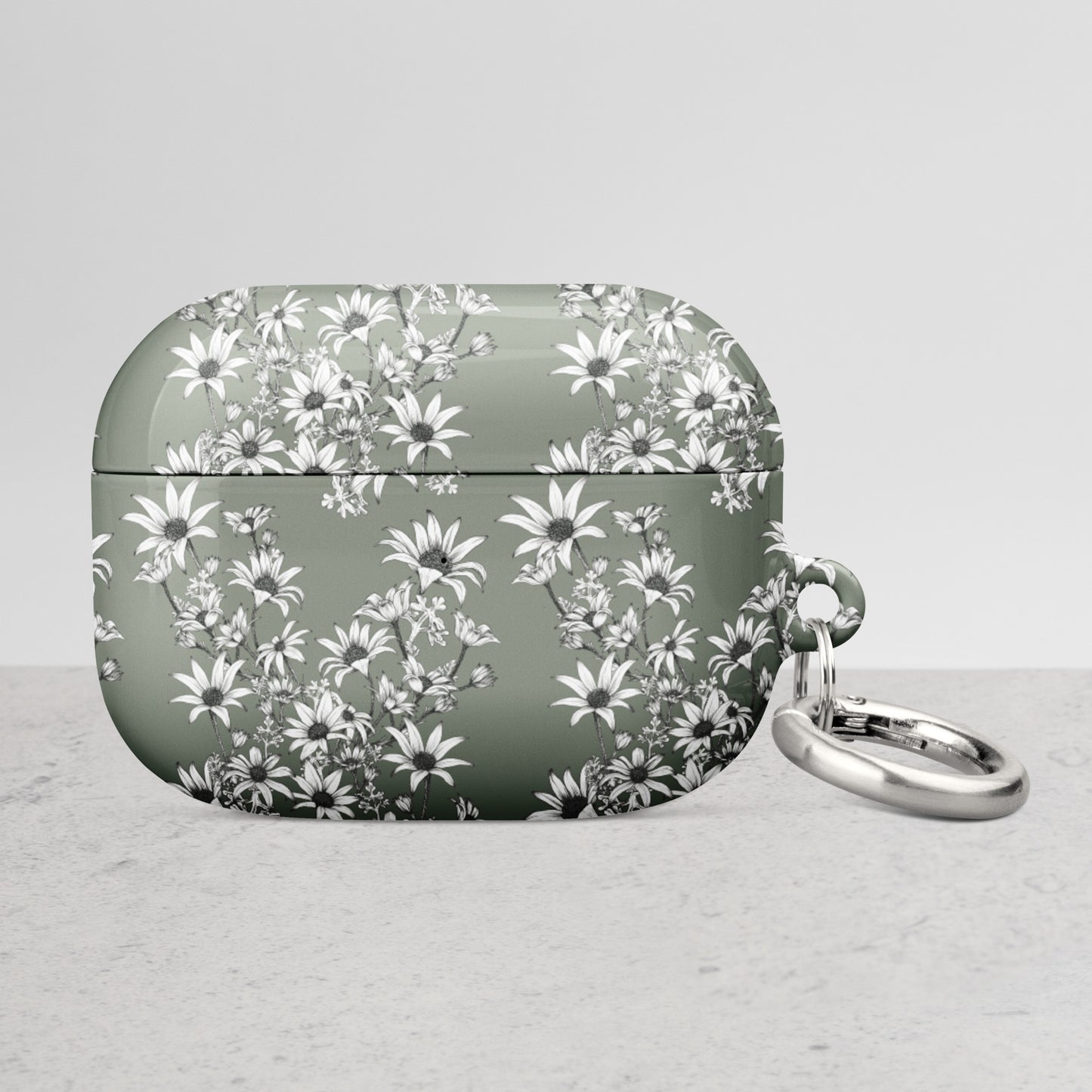 Case for AirPods® Flannel Flowers Dark Sage