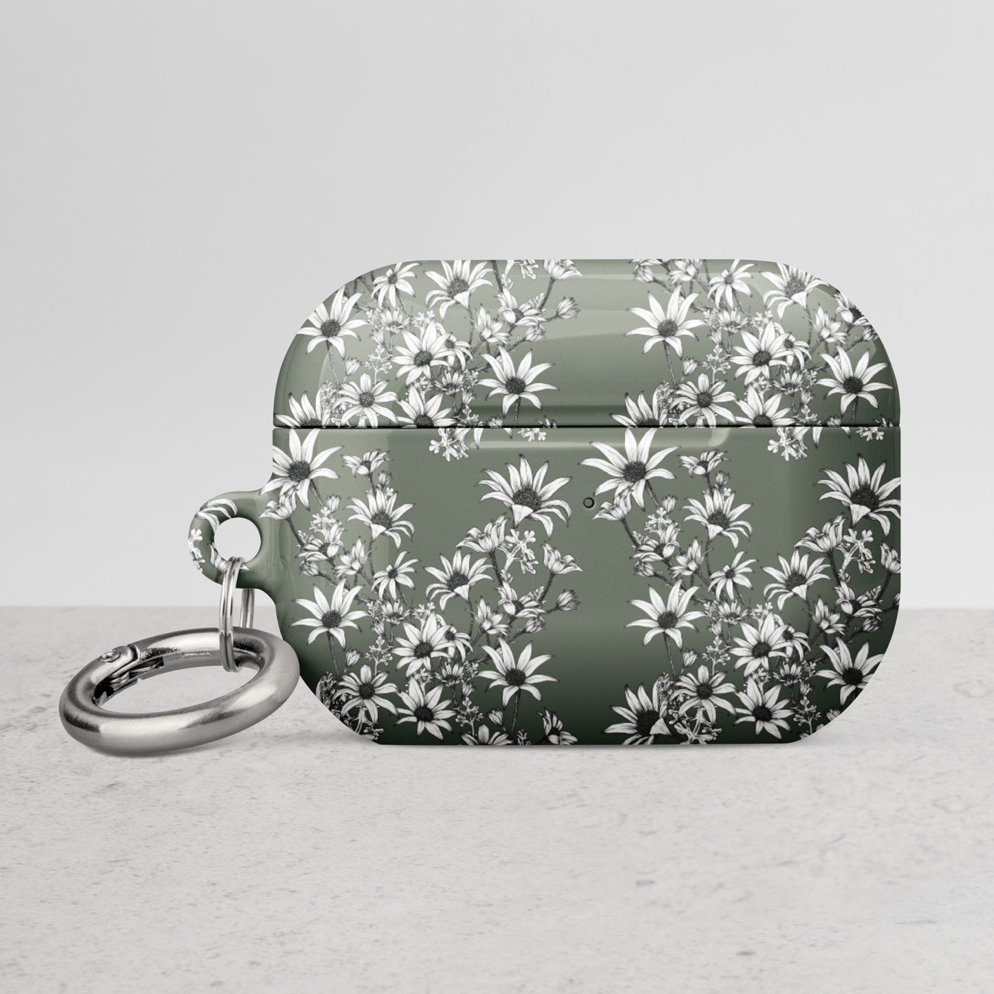 Case for AirPods® Flannel Flowers Dark Sage