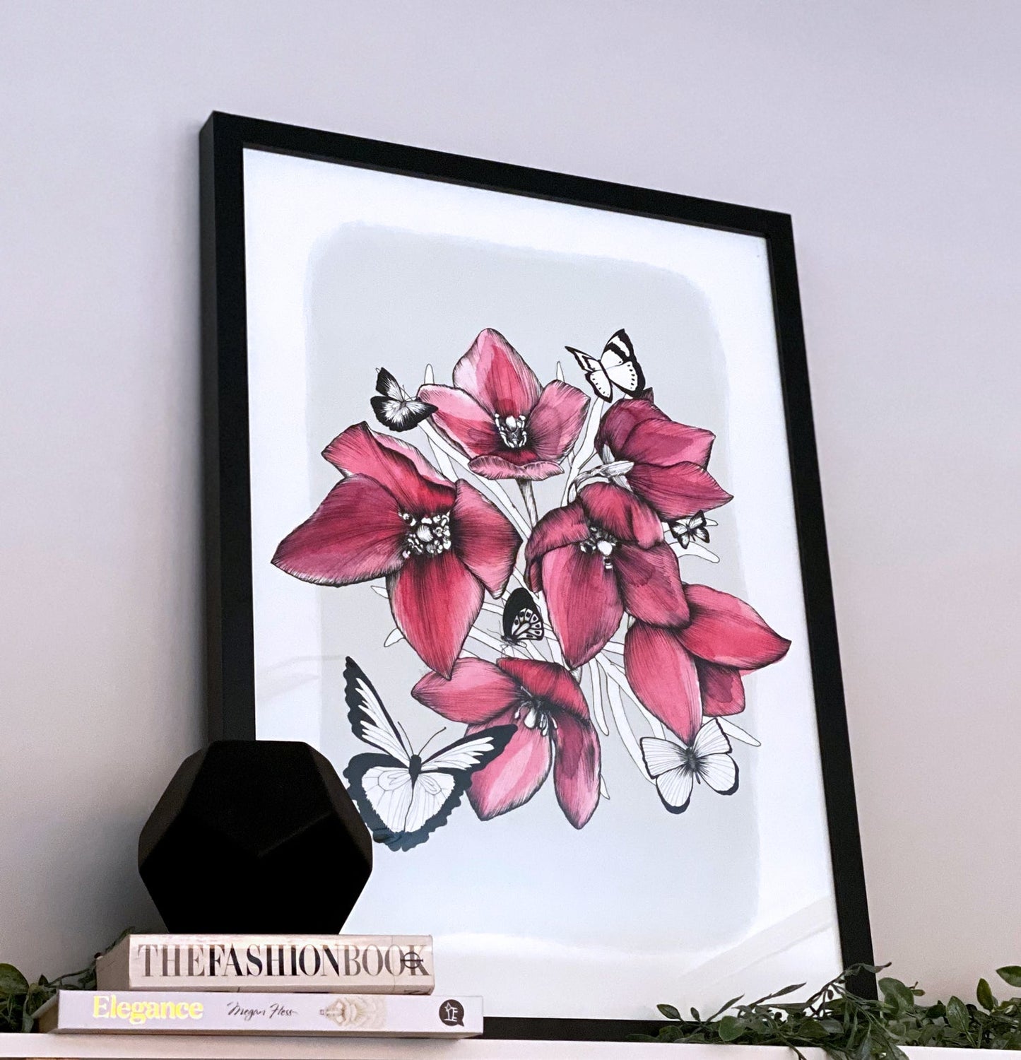 Boronias & Butterflies | Vivid Collection | Australian Native Watercolour | Limited Release Print - A3 Artwork Frianki