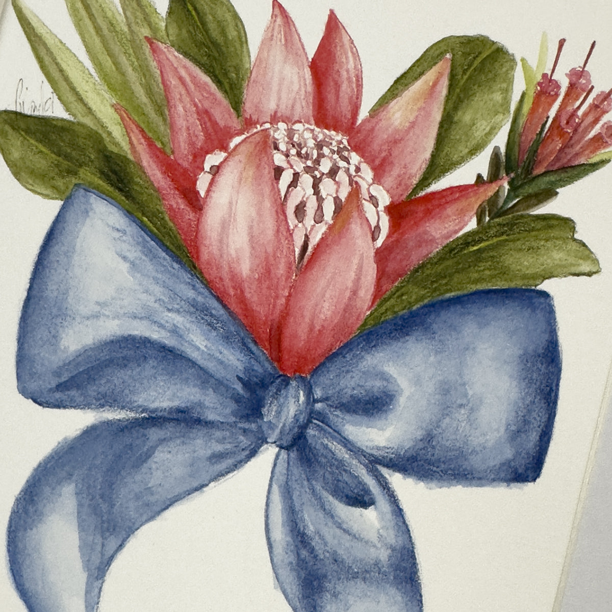 Blue Bows Original Artwork