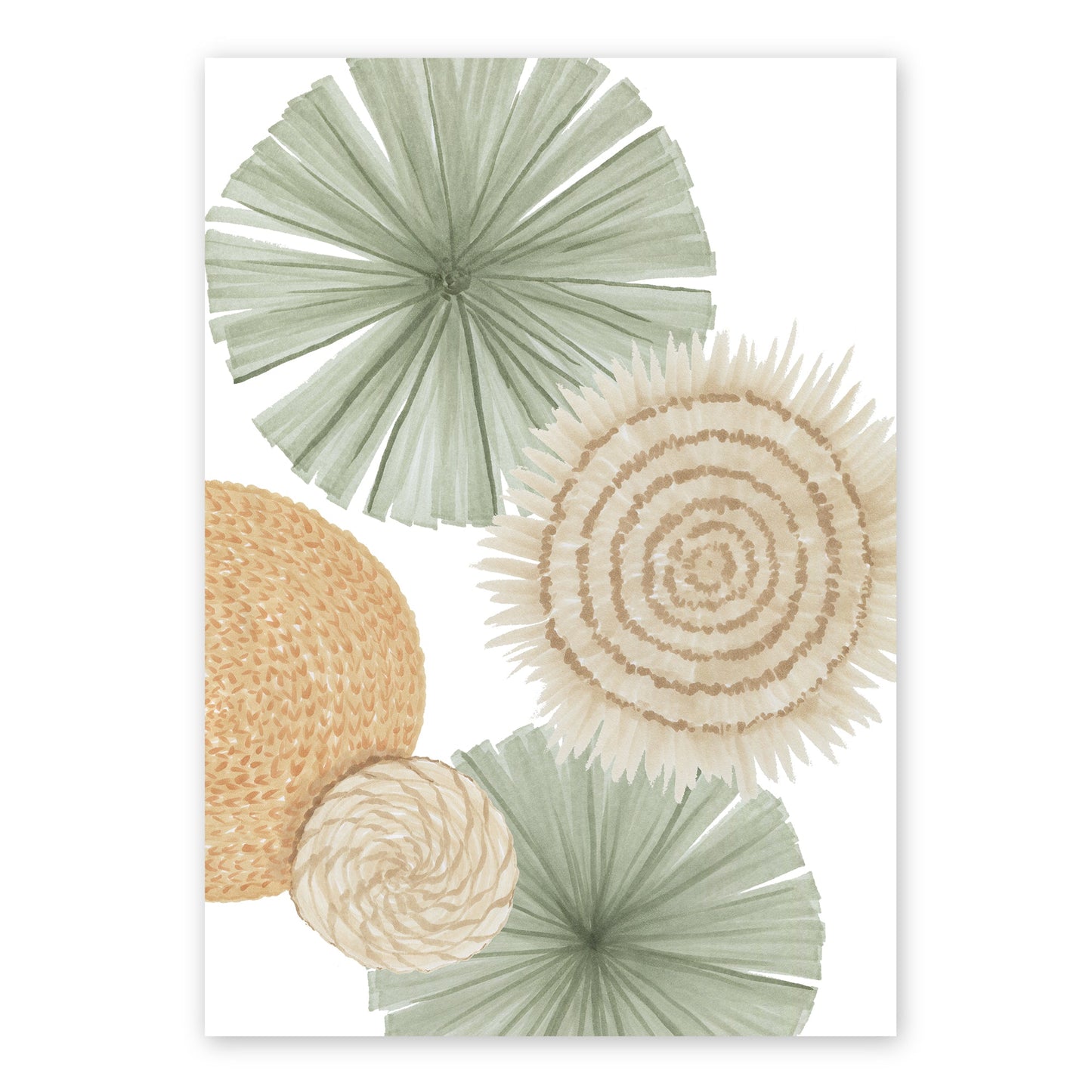 Fan Palms | Australian Fine Art Print | Native Boho Palm Wall Art Artwork Frianki