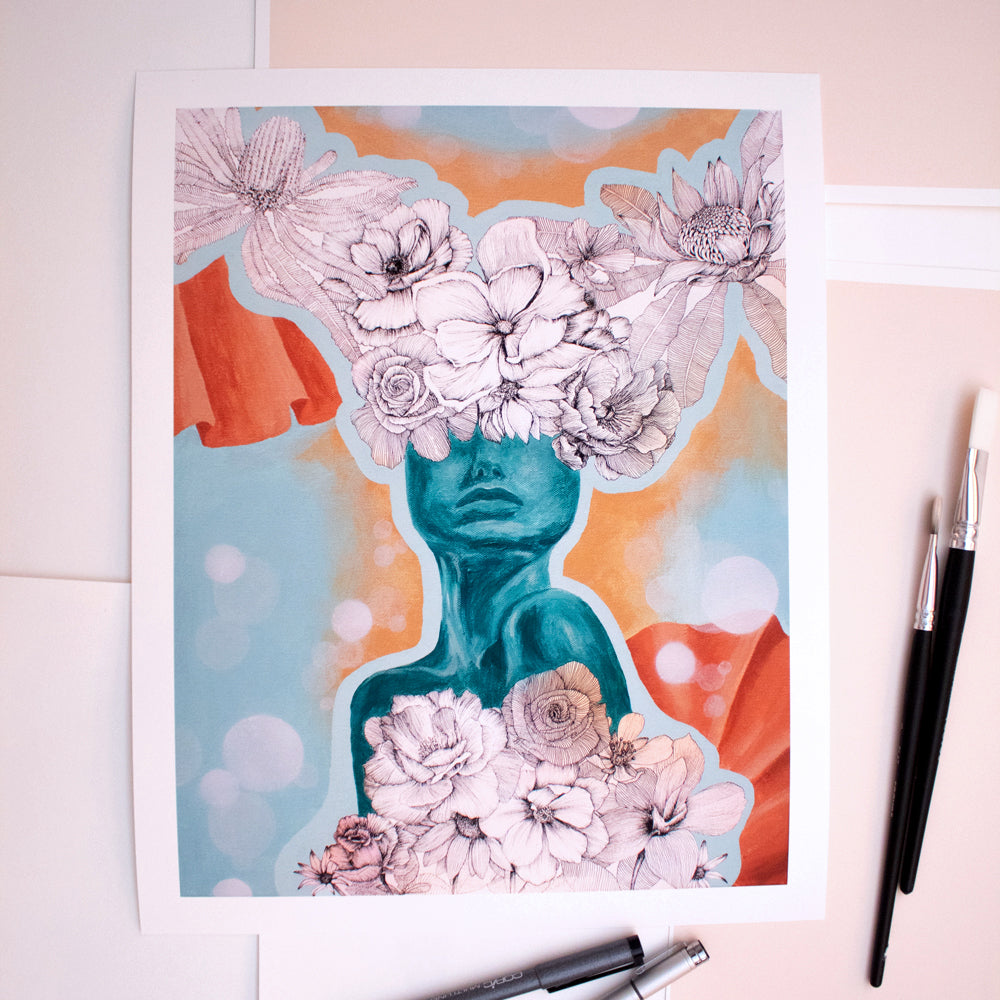 Proud | Fine Art Print | Mixed Media | Wall Art Artwork Frianki