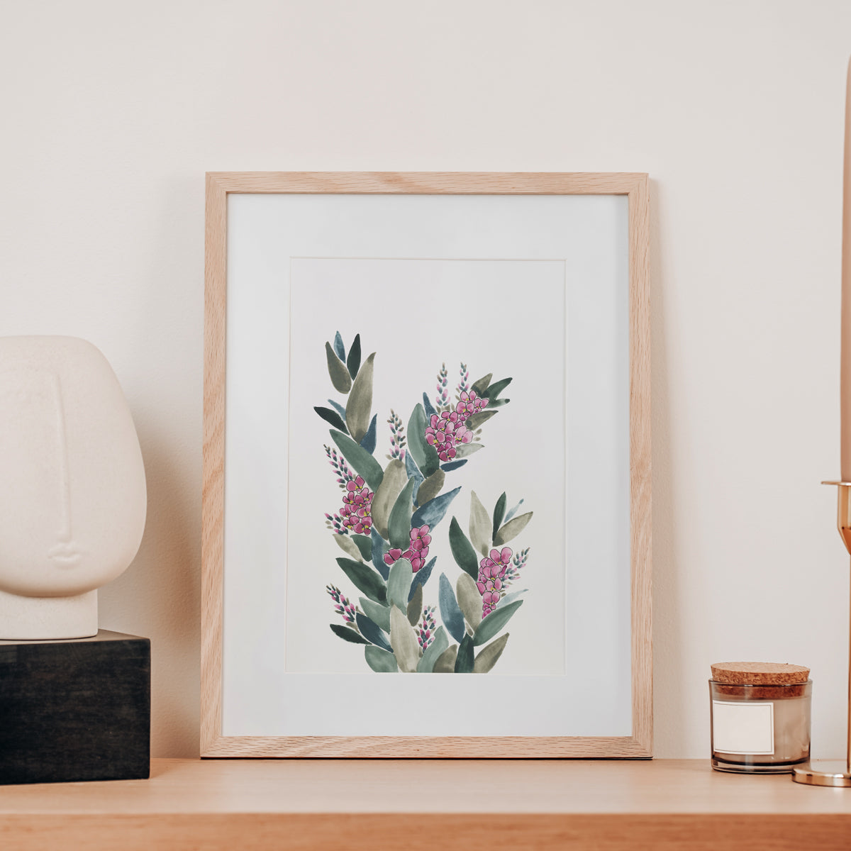 Pea Flowers | Spring Collection | Australian Fine Art Print | Watercolour Mixed Media Artwork Frianki