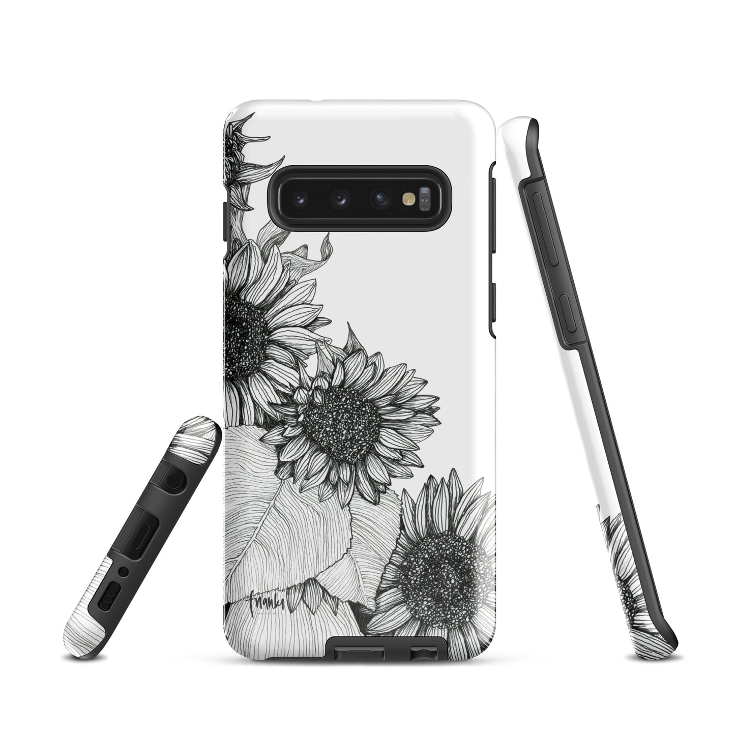 Tough case for Samsung® Sunflowers Oblique White