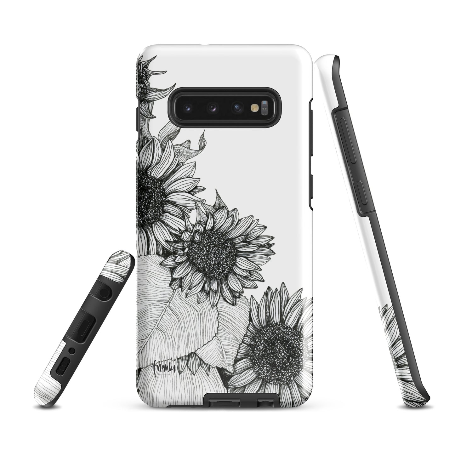 Tough case for Samsung® Sunflowers Oblique White