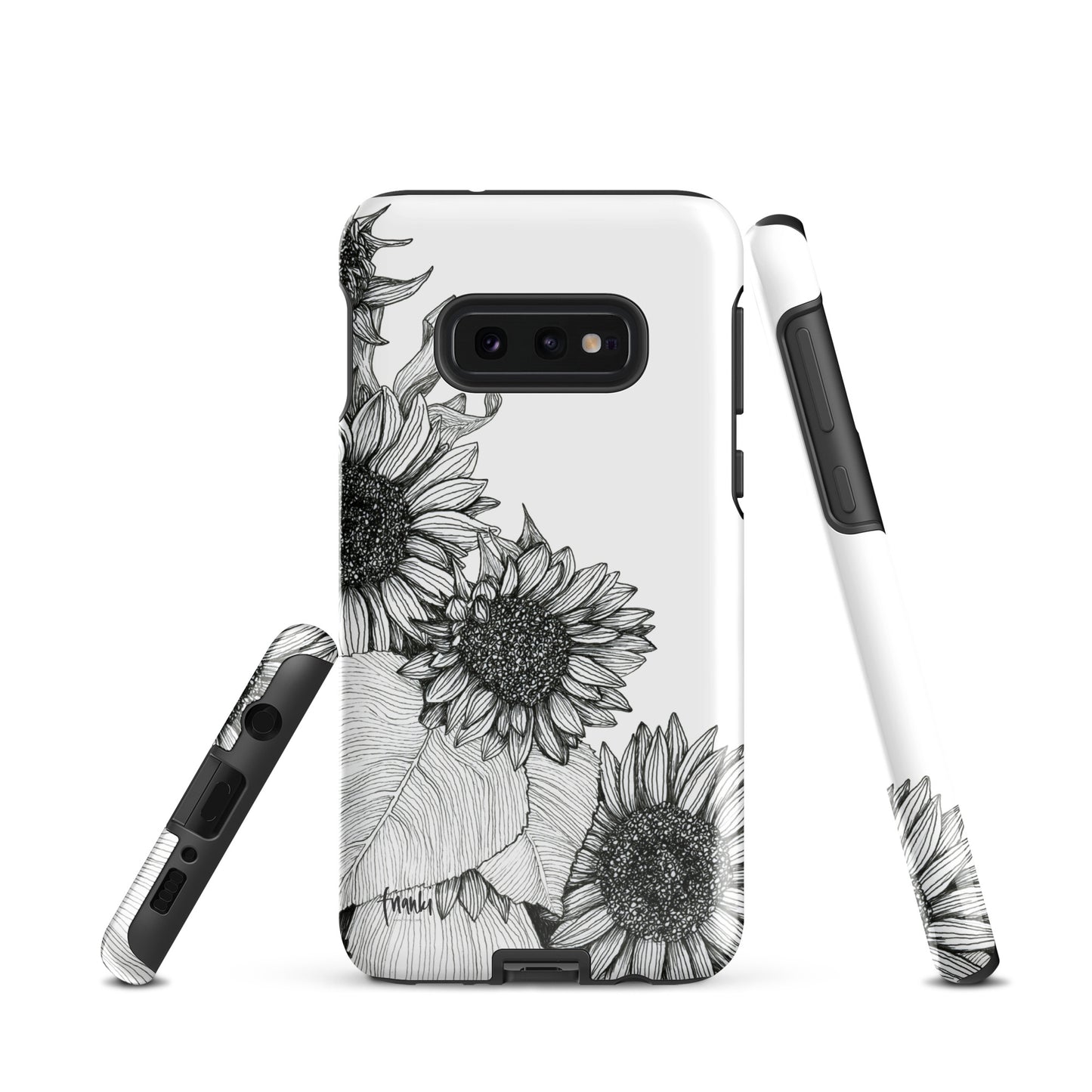 Tough case for Samsung® Sunflowers Oblique White