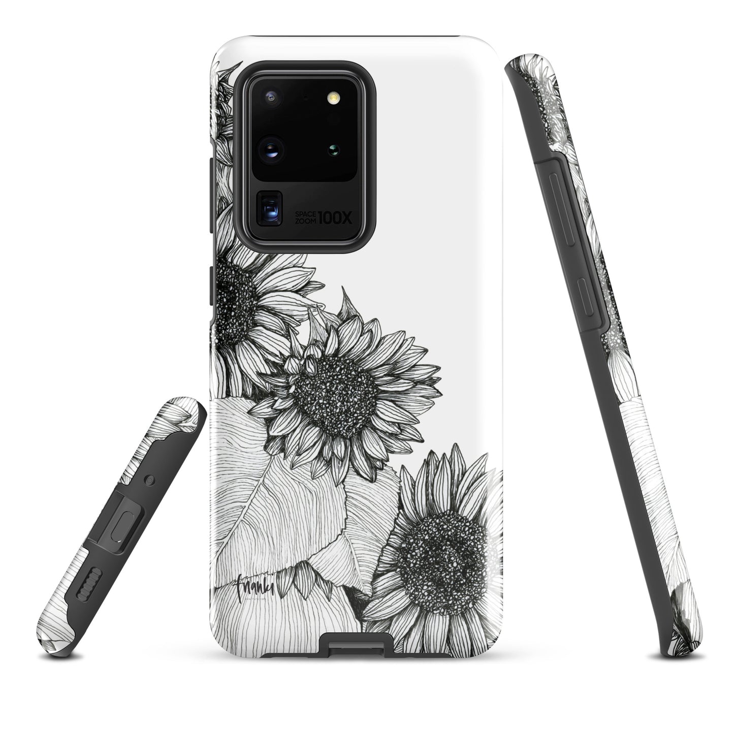 Tough case for Samsung® Sunflowers Oblique White