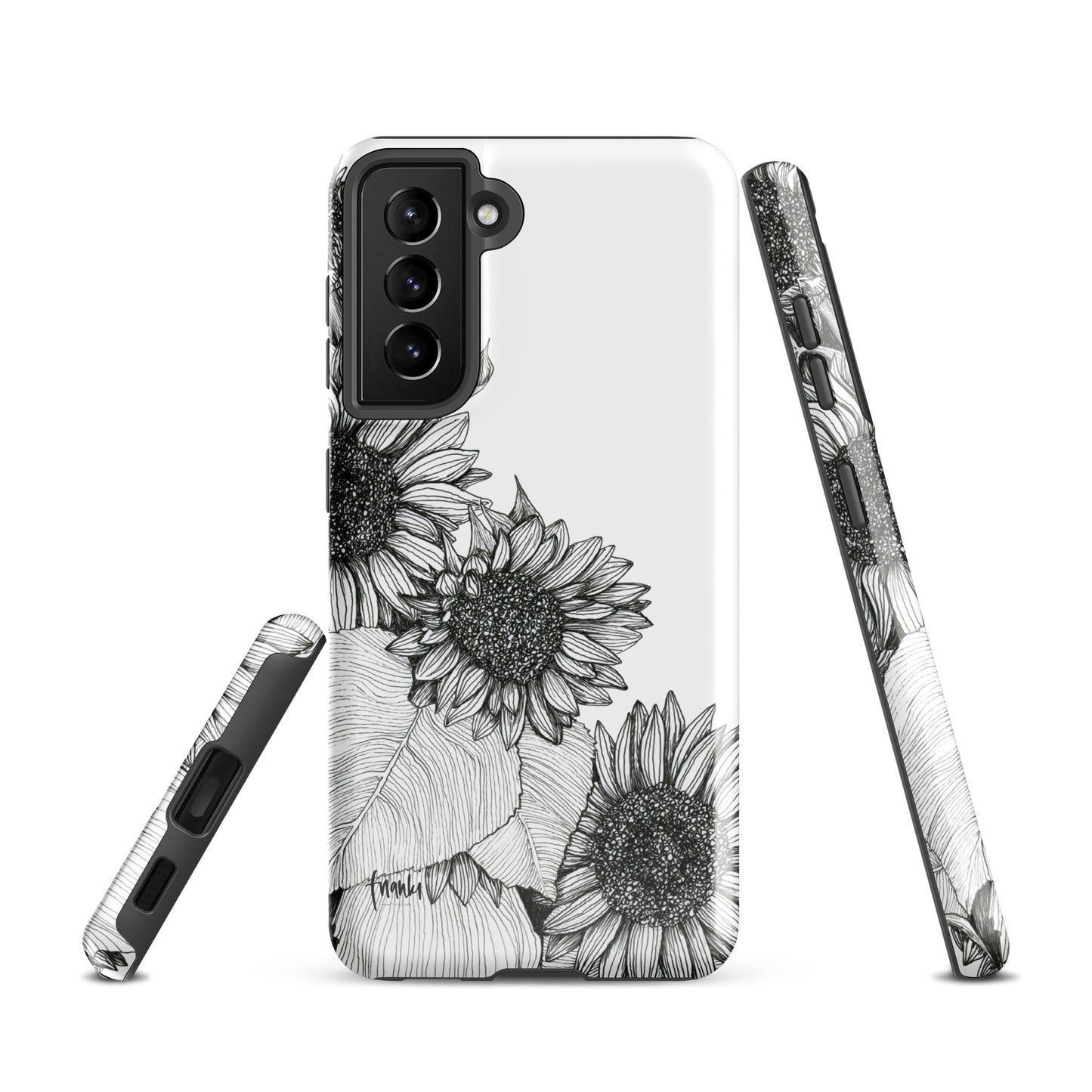 Tough case for Samsung® Sunflowers Oblique White