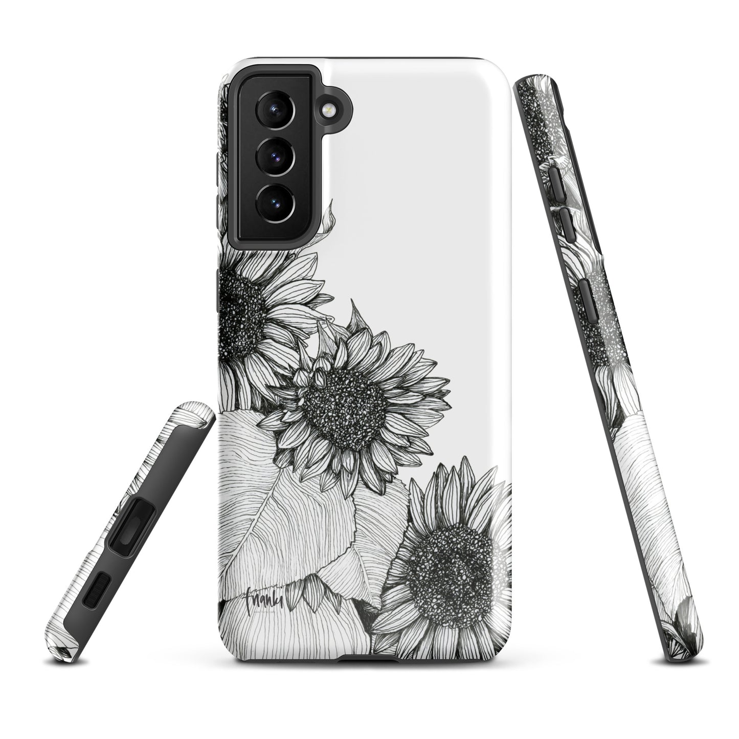 Tough case for Samsung® Sunflowers Oblique White
