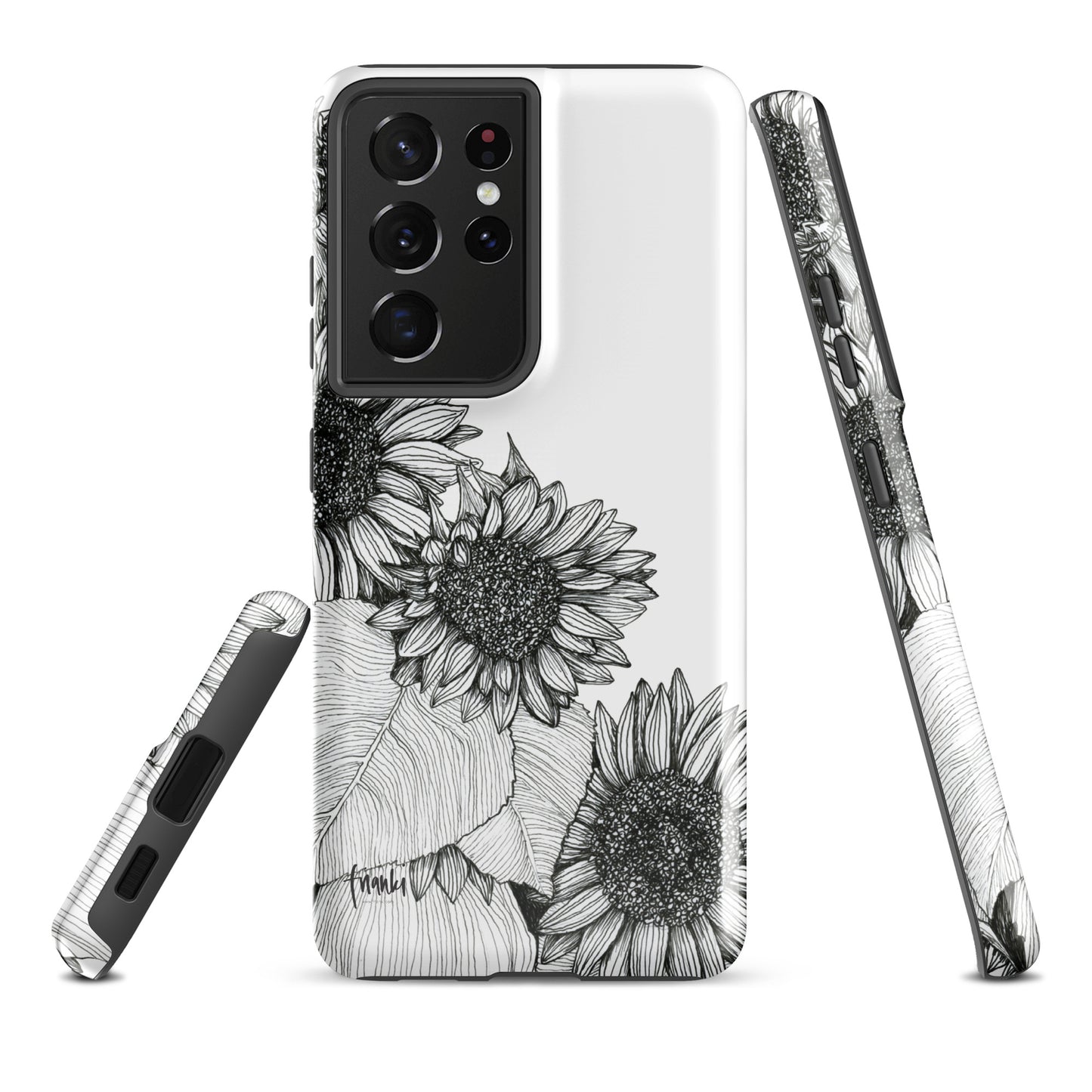 Tough case for Samsung® Sunflowers Oblique White