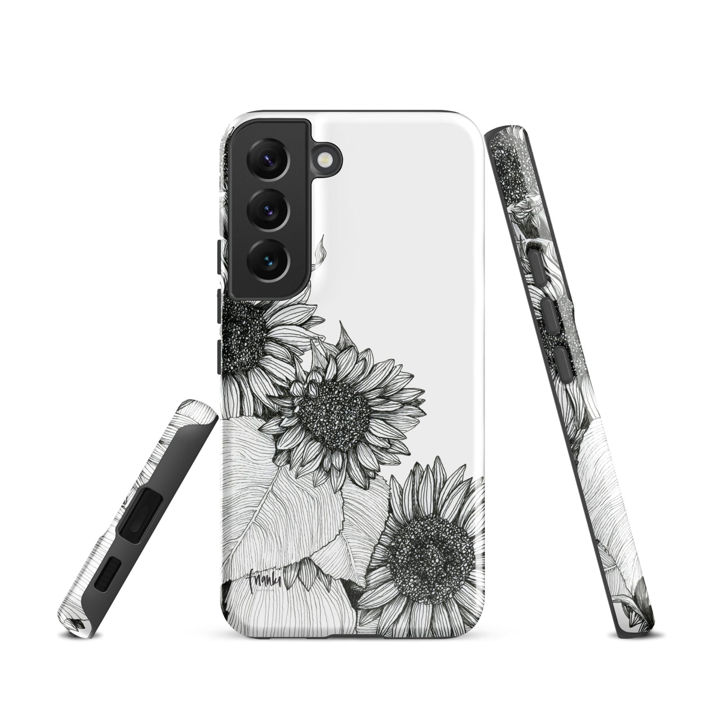 Tough case for Samsung® Sunflowers Oblique White