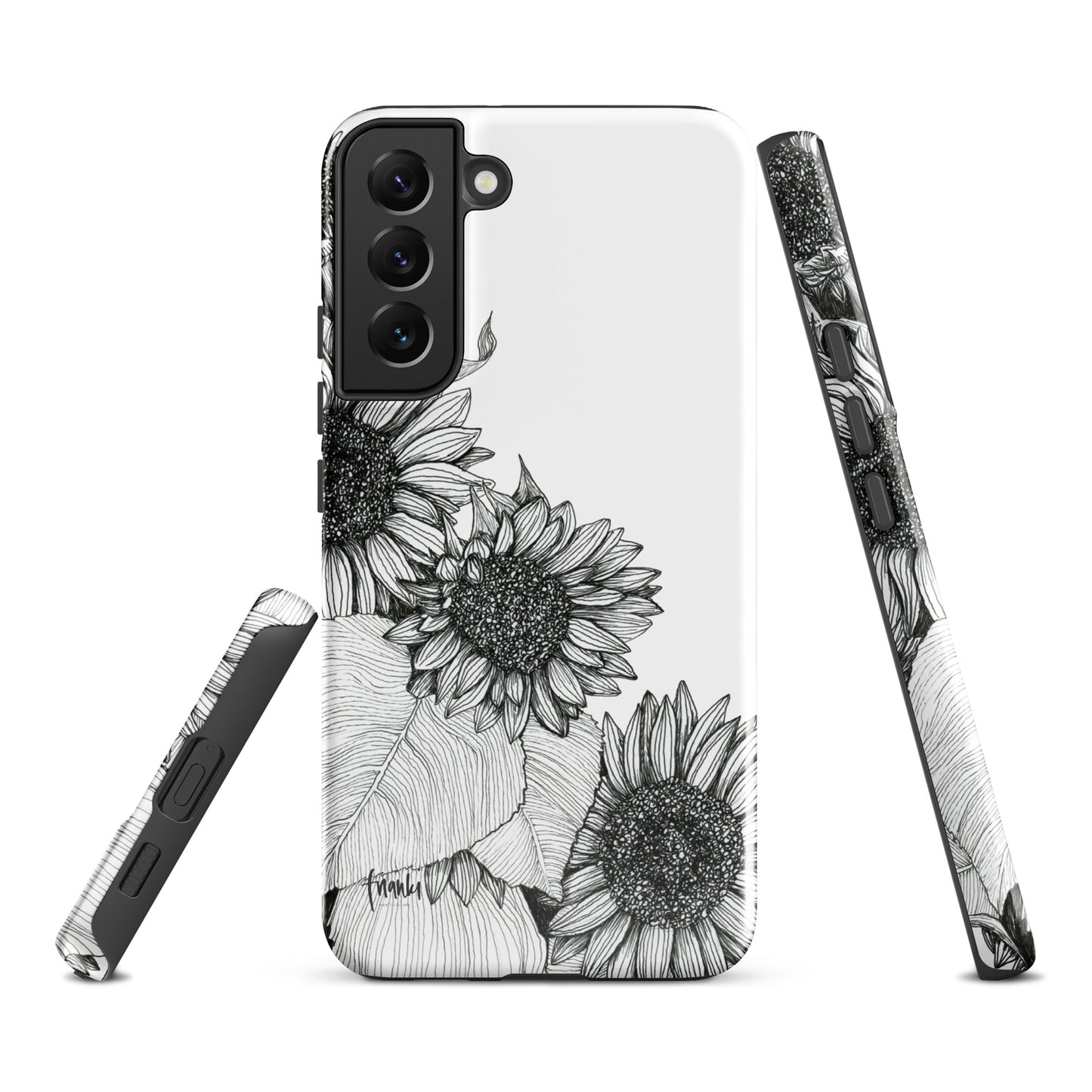 Tough case for Samsung® Sunflowers Oblique White