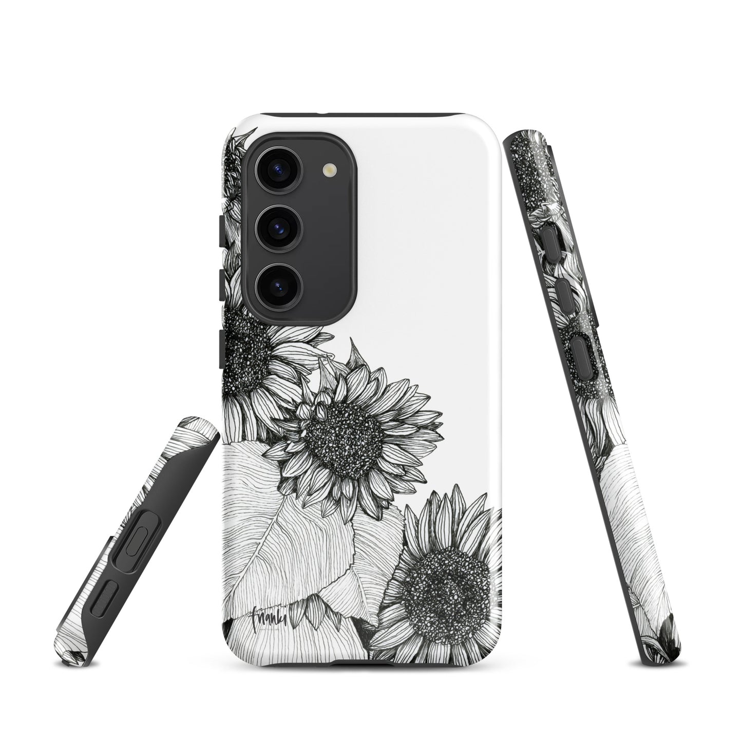 Tough case for Samsung® Sunflowers Oblique White