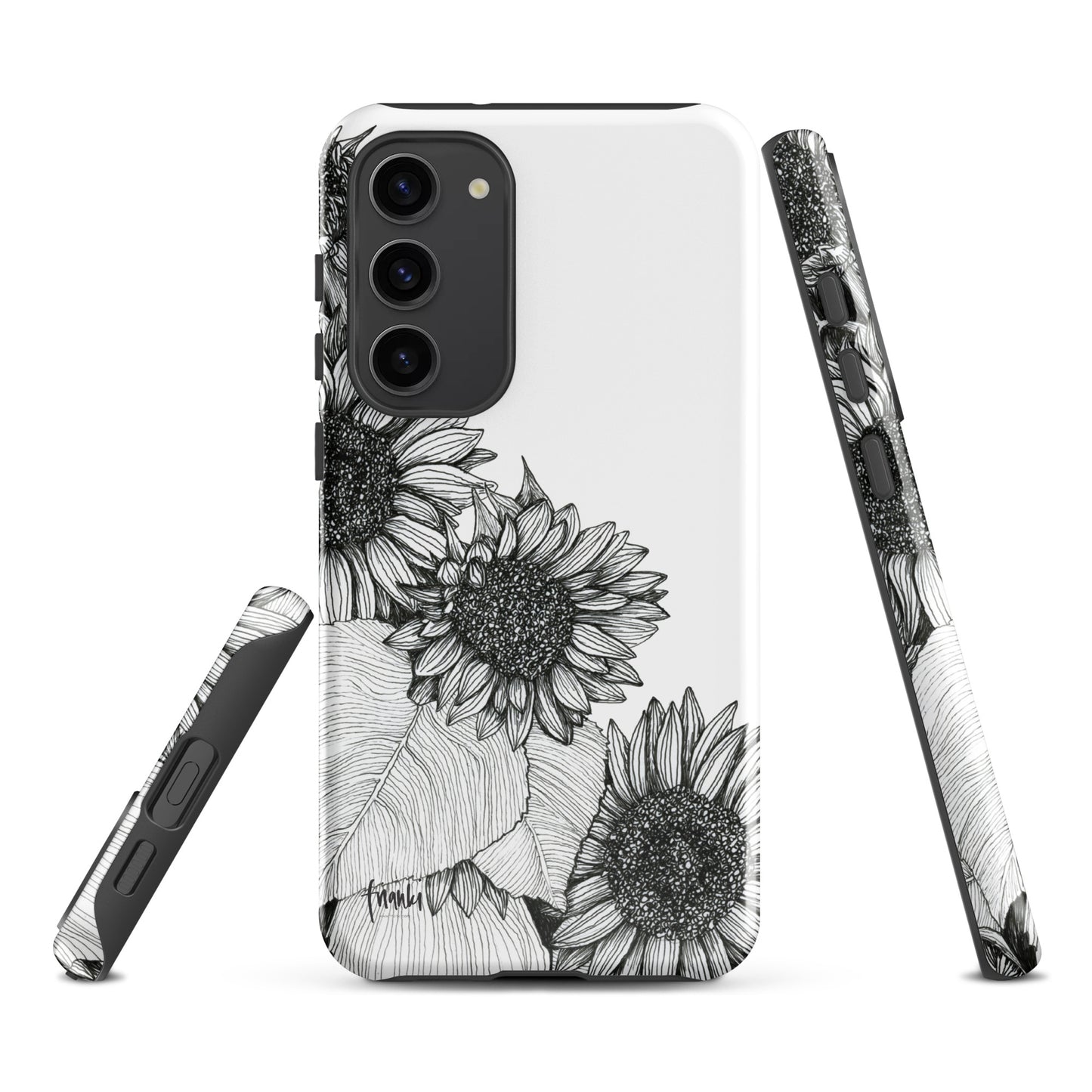 Tough case for Samsung® Sunflowers Oblique White