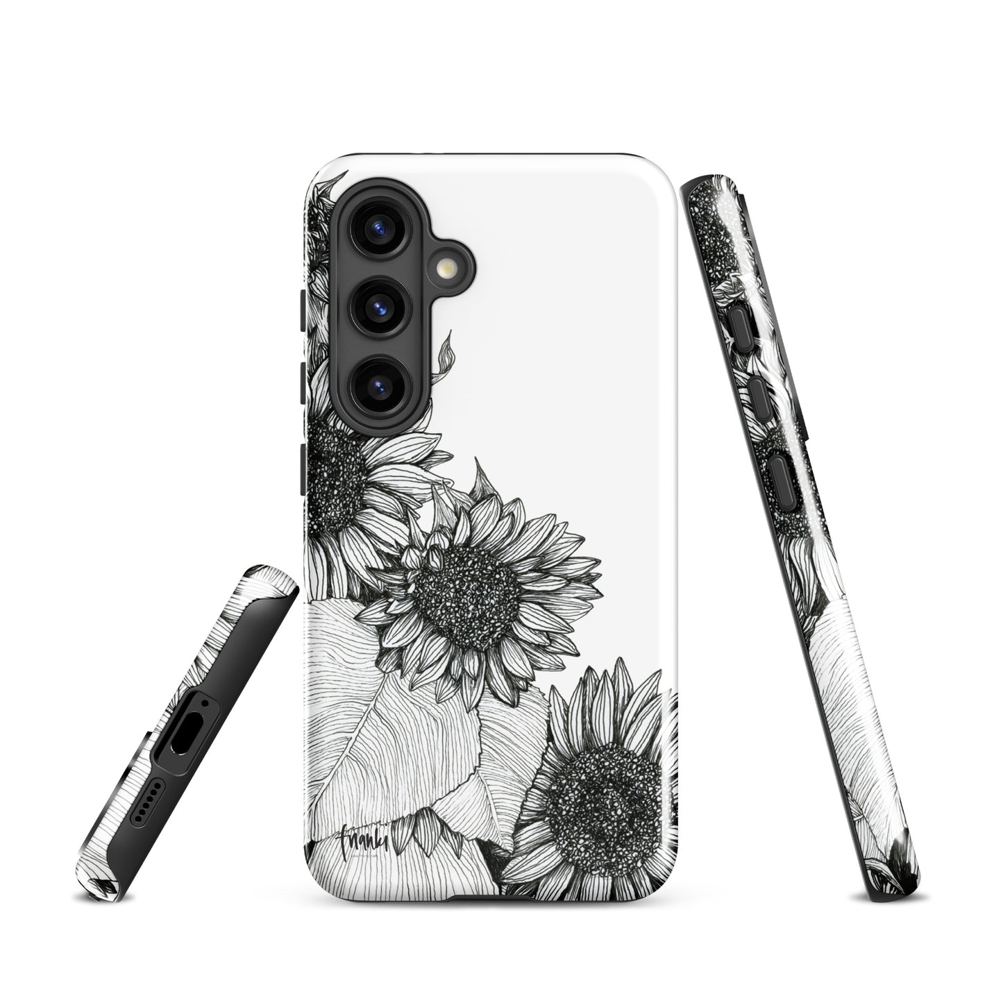 Tough case for Samsung® Sunflowers Oblique White