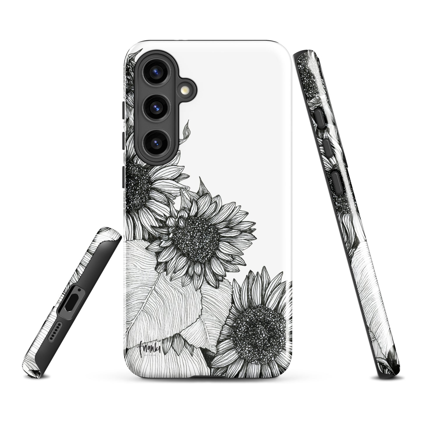Tough case for Samsung® Sunflowers Oblique White