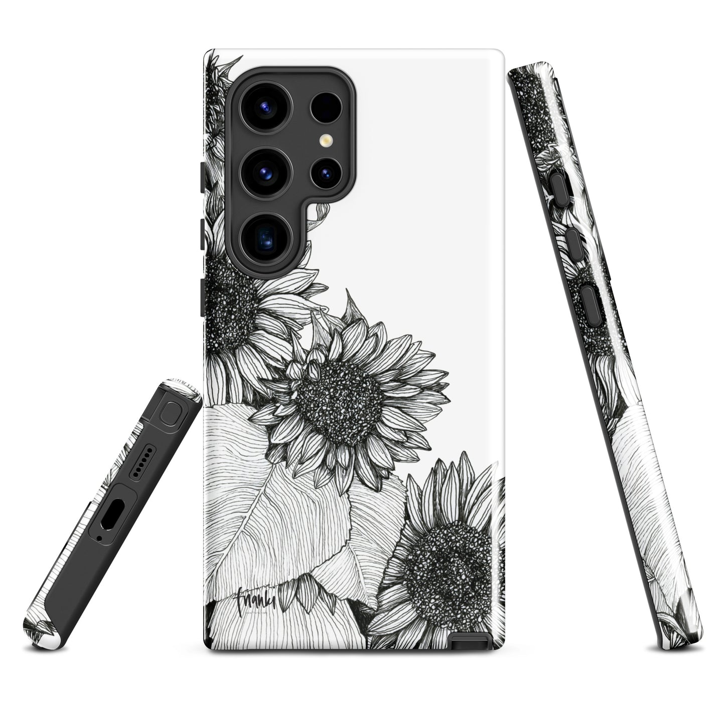 Tough case for Samsung® Sunflowers Oblique White