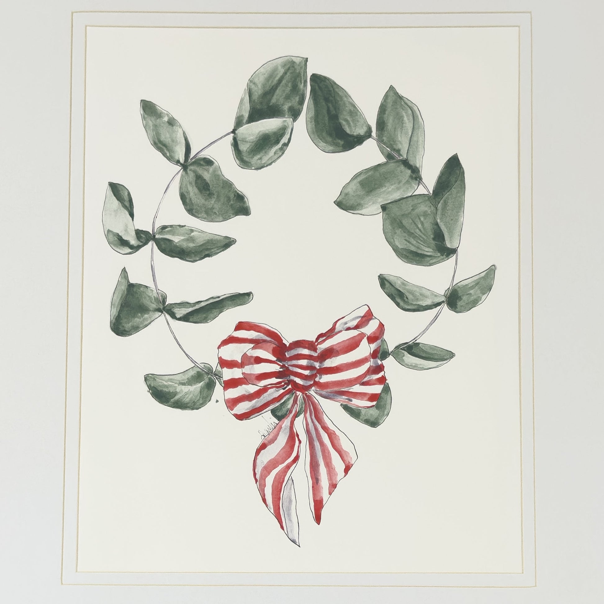 Eucalypt Leaves with Bow (Original)  Artwork Frianki