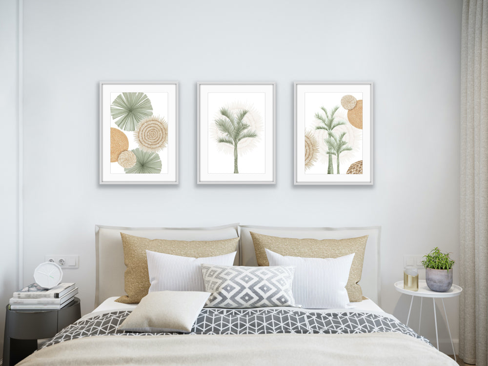 Fan Palms | Australian Fine Art Print | Native Boho Palm Wall Art  Artwork Frianki