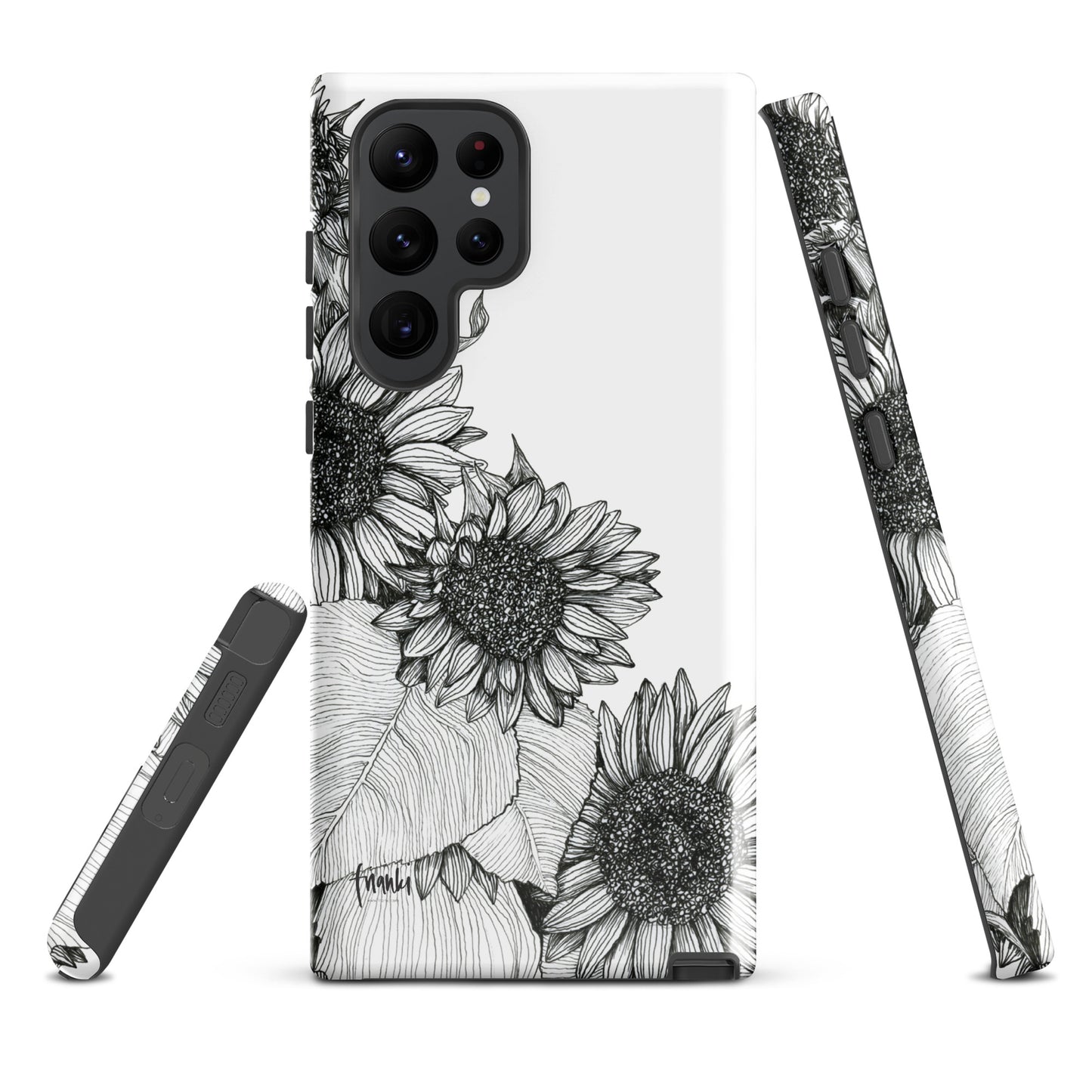 Tough case for Samsung® Sunflowers Oblique White